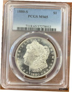【極美品/品質保証書付】 アンティークコイン コイン 金貨 銀貨 [送料無料] 1880-S Morgan Silver Dollar PCGS MS65*Looks Nicer*