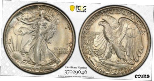 yɔi/iۏ؏tz AeB[NRC RC   [] 1944 S WALKING LIBERTY HALF PCGS MS 65 LUSTROUS SATIN SMOOTH WELL STRUCK GEM