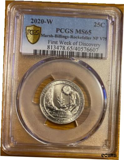  アンティークコイン コイン 金貨 銀貨  2020 W Marsh-Billing-Rockefeller NP Quarter 25c PCGS MS65 GOLD SHIELD FIRST WEEK