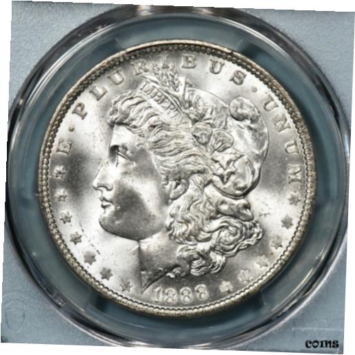  アンティークコイン コイン 金貨 銀貨  1888 Morgan Dollar PCGS MS65 brilliant 100% white - pleasing cartwheel luster