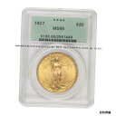 1927 $20 ゴールド セント ゴーデン ダブル イーグル PCGS MS65 オリジナル グリーン ホルダー ジェム1927 $20 Gold St. G...