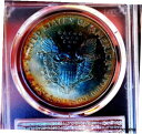 シルバー イーグル 1998 PCGS MS 65++++++ モンスター レインボー インセイン カラーズ ワウ コインSilver Eagle 1998 PCGS MS 65++++++ Monster Rainbow Insane Colors Wow Coin