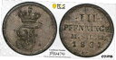  アンティークコイン コイン 金貨 銀貨  1831 Germany Mecklenburg-Schwerin 3 Pf. PCGS MS63 Lot#G1236 Silver! Choice UNC!