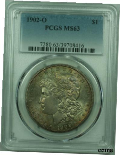 yɔi/iۏ؏tz AeB[NRC RC   [] 1902-O Morgan Silver Dollar $1 Coin PCGS MS-63 Toned (29)