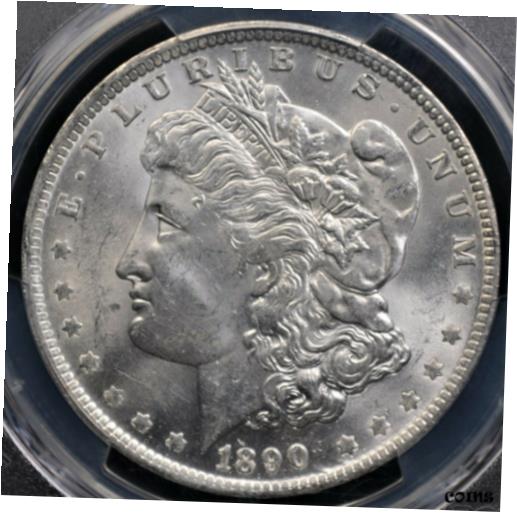 【極美品/品質保証書付】 アンティークコイン コイン 金貨 銀貨 [送料無料] 1890 O MORGAN DOLLAR PCGS MS63 LUSTROUS SILVER SATIN BETTER DATE NICE AND SMOOTH