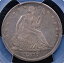 【極美品/品質保証書付】 アンティークコイン 硬貨 1877 SEATED LIBERTY HALF DOLLAR PCGS MS 63 VERY ORIGINAL AND QUITE MARK FREE [送料無料] #oot-wr-8790-1094