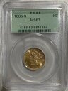 【極美品/品質保証書付】 アンティークコイン Rare 1885-S OGH PCGS MS63 $5 Gold Liberty Eagle Bu Unc Silver Shield Lining [送料無料] #cot-wr-8790-1531