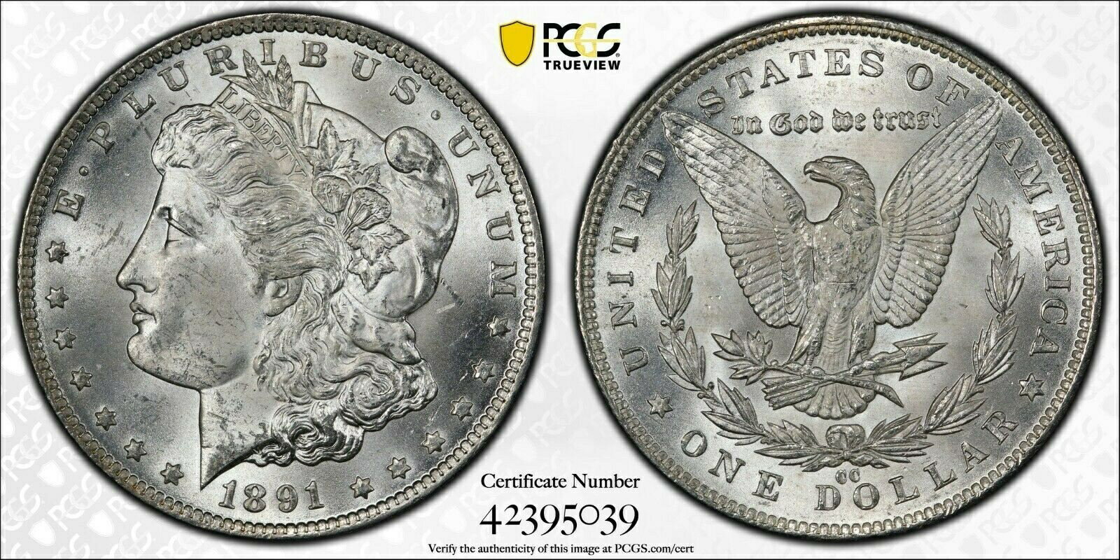  アンティークコイン 銀貨 1891 CC Morgan Silver Dollar $1 PCGS MS 63 VAM 3 Top 100 Spitting Eagle !  #sot-wr-8790-165