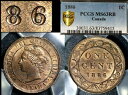 エリート品種 カナダ ラージ セント 1886 表面 1 再パンチング 6/6 PCGS MS63 (a380)Elite Breed Canada Large...