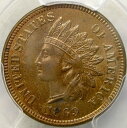 1869 インディアン ヘッド セント/ペニー 非常に希少なセミキー デイト PCGS MS 63 レッド ブラウン ビューティー1869 Indian Head Cent/Penny Very Rare Semi-Key Date PCGS MS 63 Red Brown Beauty(3)