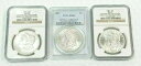 NGC、PCGS 1887 ドル $1 モルガン ドル MS63,64,65 のロット Olathe & McClaren コレクション L019NGC, PCGS 1887 Dollars $1 Morgan Dollar Lot of MS63,64,65 Olathe & McClaren Collection L019(3)