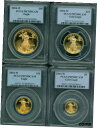2004-W 4 コイン セット $50 $25 $10 $5 ゴールド イーグル PCGS PR70 プルーフ PF70 PR-70 !!2004-W 4 C...
