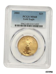 【極美品/品質保証書付】 アンティークコイン 金貨 2002 Gold Eagle $25 PCGS MS68 - 1/2oz Gold - American Gold Eagle AGE [送料無料] #got-wr-8791-8141