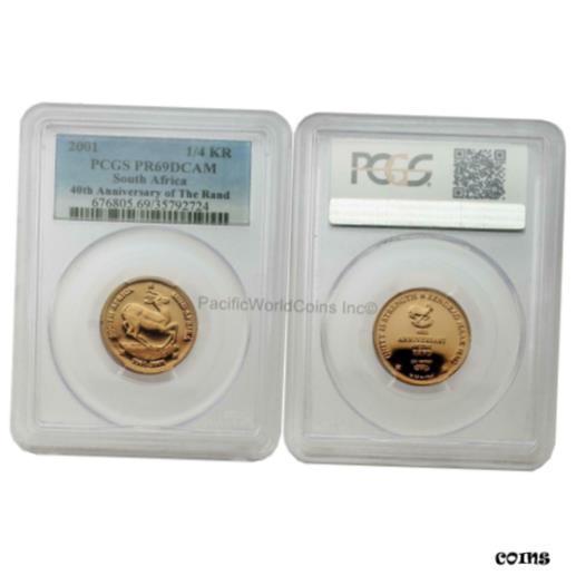 ڶ/ʼݾڽա ƥ    [̵] South Africa 2001 40th Anniversary 1/4 oz Gold PCGS PR69 DCAM SKU# 7227