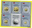 2014 中国 ピュア ゴールド&シルバー パンダ 6 コイン セット PCGS MS 70 ファースト ストライク保証2014 China Pure Gold & Silver Panda 6 Coin Set PCGS MS 70 First Strike Guaranteed