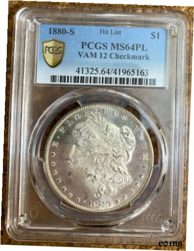 1880 S PCGS MS64 PL ⡼ С 顼   VAM 12 CheckMark Prooflike...