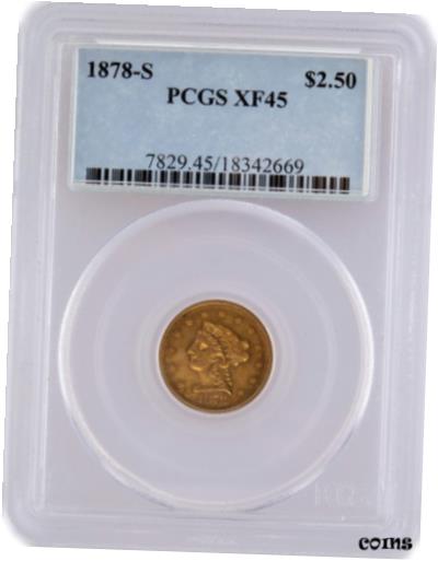 ڶ/ʼݾڽա ƥ    [̵] 1878 S $2.50 Liberty Head Quarter Eagle Gold PCGS XF45 Circulated Coin