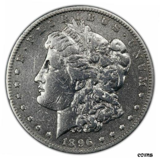 【極美品/品質保証書付】 アンティークコイン コイン 金貨 銀貨 送料無料 1896-O 1 Morgan Dollar PCGS Gold Shield 7242 Genuine VF Details 42431914