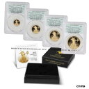4 個セット 2021-W ゴールド イーグルス タイプ 2 PCGS PR70DCAM FDOI プルーフ OGH ラベル、OGP 付きSet of 4 20...
