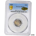 トーン 1893 10C MS66 PCGS ゴールド CAC カラー 4 月 $11,162Tone 1893 10C MS66 PCGS Gold CAC ...