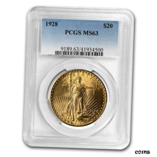 【極美品/品質保証書付】 アンティークコイン 金貨 1928 $20 Saint-Gaudens Gold Double Eagle MS-63 PCGS - SKU#8642 [送料無料] #got-wr-8791-4914