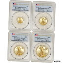 2021 W アメリカン ゴールド イーグル タイプ 2 プルーフ 4 ピース イヤー セット PCGS PR70 初日発行2021 W American Go...