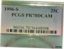 退役軍人の日セール - 50% オフ - 米国 - 1996 S PCGS PR70DCAM ワシントン 25c.KM# A164aVeterans Day S...