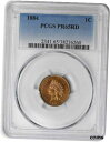 1884 インディアン セント PR65RD PCGS1884 Indian Cent PR65RD PCGS(3)
