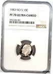 【極美品/品質保証書付】 アンティークコイン 硬貨 1983 NO S Proof Roosevelt Dime certified PF 70 Ultra Cameo by NGC! [送料無料] #oot-wr-8891-1073