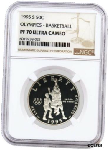 ڶ/ʼݾڽա ƥ    [̵] 1995 S 50C XXVI Olympics Basketball Commemorative Clad Half Dollar NGC PF70 UC