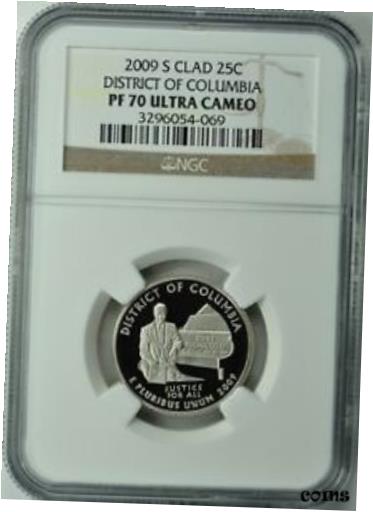 yɔi/iۏ؏tz AeB[NRC RC   [] 2009-S DISTRICT OF COLUMBIA CLAD 25C NGC PF70 ULTRA CAMEO