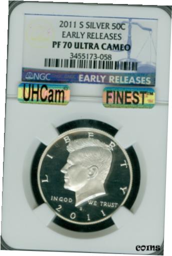  アンティークコイン コイン 金貨 銀貨  2011-S KENNEDY HALF SILVER DOLLAR NGC PF-70 ER MAC UHCam MAC FINEST & SPOTLESS *