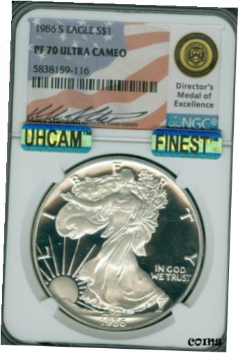 ڶ/ʼݾڽա ƥ  1986-S PROOF SILVER EAGLE NGC PF70 UHCam MAC FINEST MAC SPOTLESS * [̵] #sot-wr-8891-7061