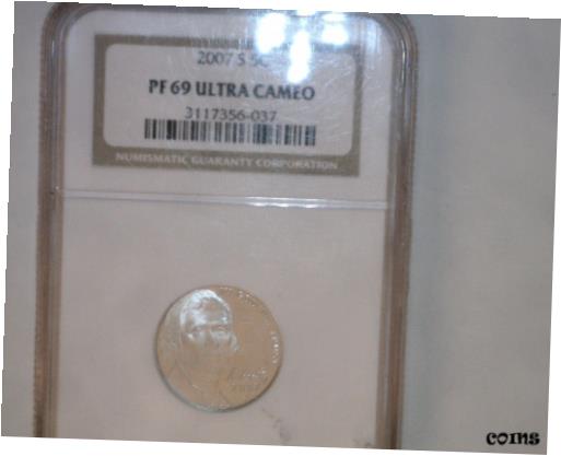 yɔi/iۏ؏tz AeB[NRC RC   [] 2007 S Jefferson Nickel PF69 Ultra Cameo