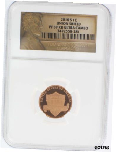 yɔi/iۏ؏tz AeB[NRC RC   [] 2010 S Lincoln Cent Shield Proof NGC PF 69 RD Ultra Cameo Lincoln Label Penny 69