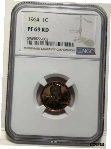 ڶ/ʼݾڽա ƥ    [̵] 1964 LINCOLN MEMORIAL CENT, 1C NGC PF69 RD, PR69 RD