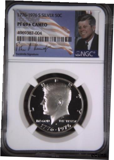 ڶ/ʼݾڽա ƥ    [̵] 1776-1976 S 50 NGC PF 69 STAR CAMEO SILVER KENNEDY HALF RARE TOP POP 247:0