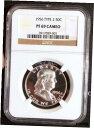 yɔi/iۏ؏tz AeB[NRC RC   [] 1956 NGC PR69 Cameo Type 2 Franklin Half Dollar Proof PF69 PQ Eye Appeal Beauty