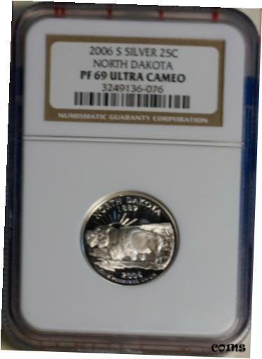 ڶ/ʼݾڽա ƥ    [̵] 2006-S 25C Silver N. Dakota State Quarter PF 69 UCAM NGC # 3249136-076