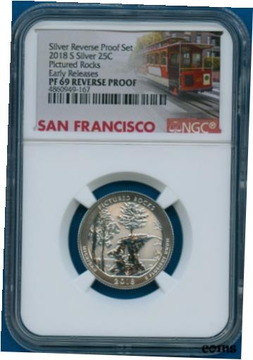 ڶ/ʼݾڽա ƥ    [̵] 2018 S NGC PF69 Reverse Silver Quarter Pictured Rocks PF-69 Reverse Proof ER