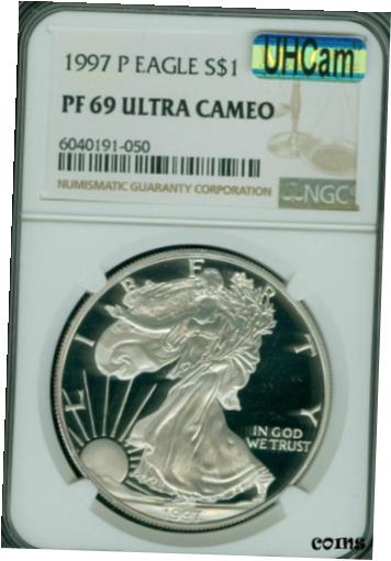  アンティークコイン コイン 金貨 銀貨  1997-P SILVER EAGLE NGC PF-69 UCAM MAC UHCAM ULTRA HEAVY CAM MAC SPOTLESS *