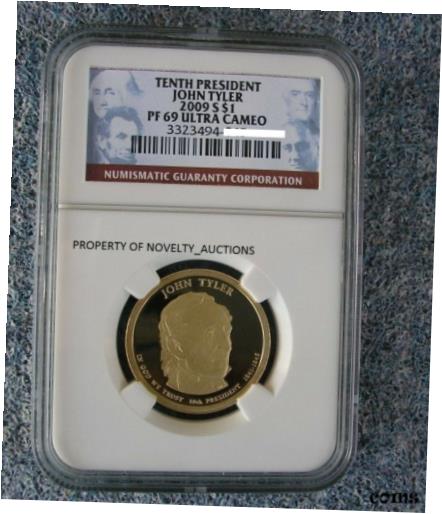 ڶ/ʼݾڽա ƥ    [̵] N08 JOHN TYLER 2009 PRESIDENTIAL $1 DOLLAR PF69 ULTRA CAMEO NGC