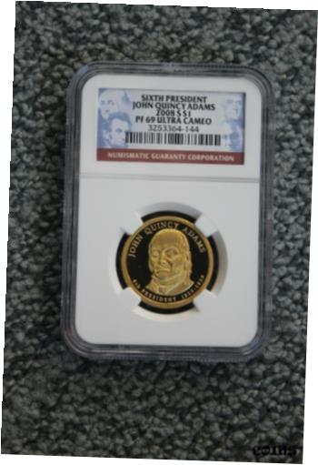 ڶ/ʼݾڽա ƥ    [̵] NGC PF 69 Ultra Cameo 2008 S $1 John Quincy Adams 6th President Coin