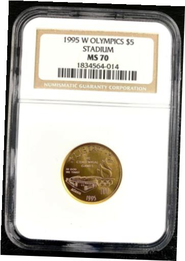 【極美品/品質保証書付】 アンティークコイン コイン 金貨 銀貨 送料無料 1995-W 5 Olympics Stadium Commemorative Gold NGC MS70 BU Unc