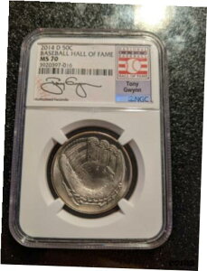 2014-D ハーフダラー野球殿堂入り トニー・グウィン NGC MS-702014-D Half Dollar Baseball Hall Of Fame Tony Gwynn NGC MS-70
