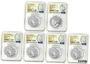 (先行販売) 2021 NGC MS70 FR $1 モーガンとピース シルバー ダラー フル 6 個セット レア(Pre-sale) 2021 NGC MS7...