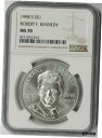 【極美品/品質保証書付】 アンティークコイン コイン 金貨 銀貨 送料無料 1998-S Robert F. Kennedy Modern Silver Commemorative Dollar 1 MS 70 NGC