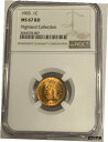 1903 米国インディアン ヘッド 1 セント ペニー コイン - NGC MS 67 RD - ハイランド コレクション1903 U.S. Indian He...