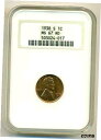 1938 S リンカーン ウィート セント MS67 レッド NGC1938 S Lincoln Wheat Cent MS67 RED NGC(3)