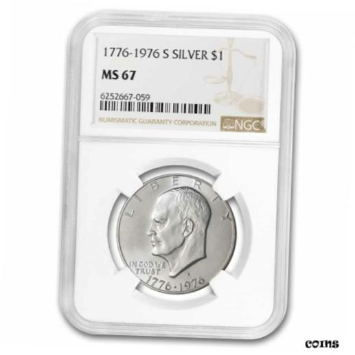 yɔi/iۏ؏tz AeB[NRC RC   [] 1976-S Silver Eisenhower Dollar MS-67 NGC - SKU#232768
